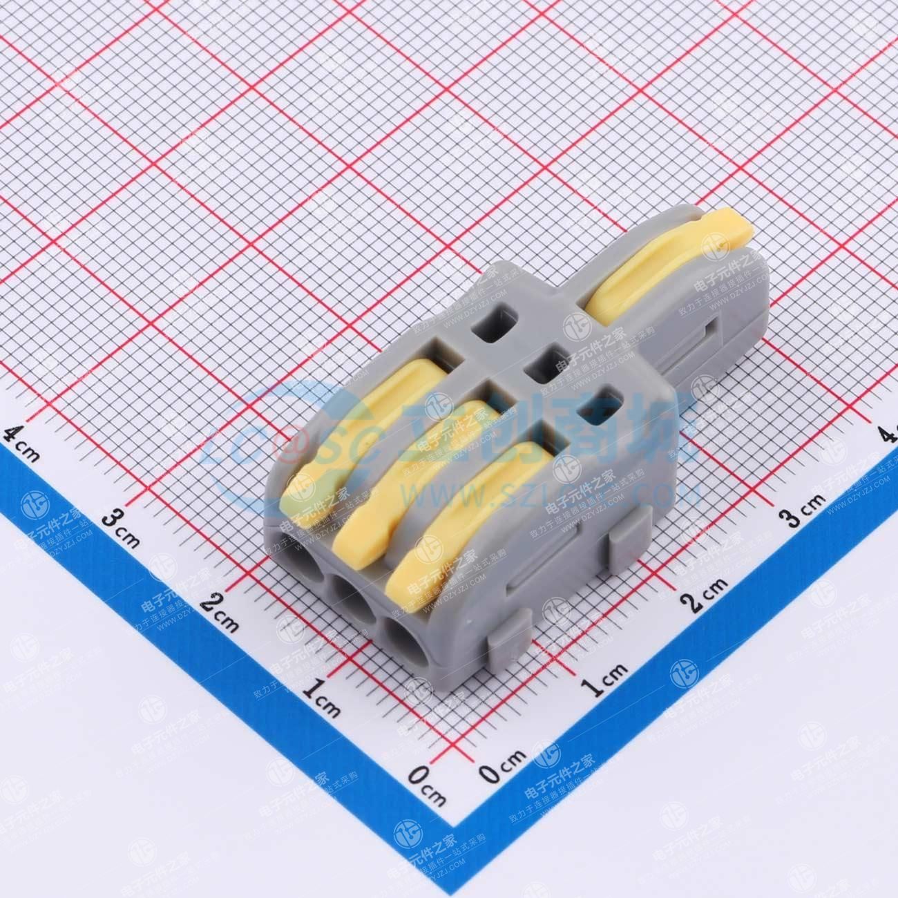 一进三出黄色接线端子