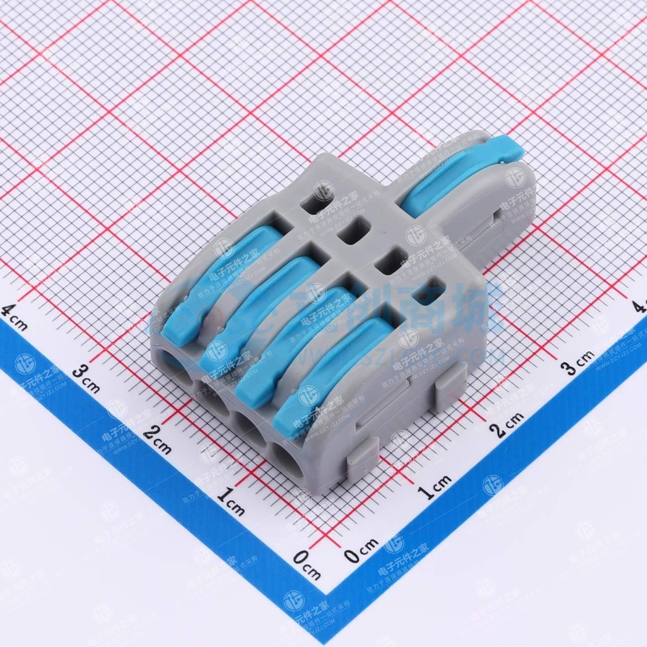 一进四出蓝色接线端子