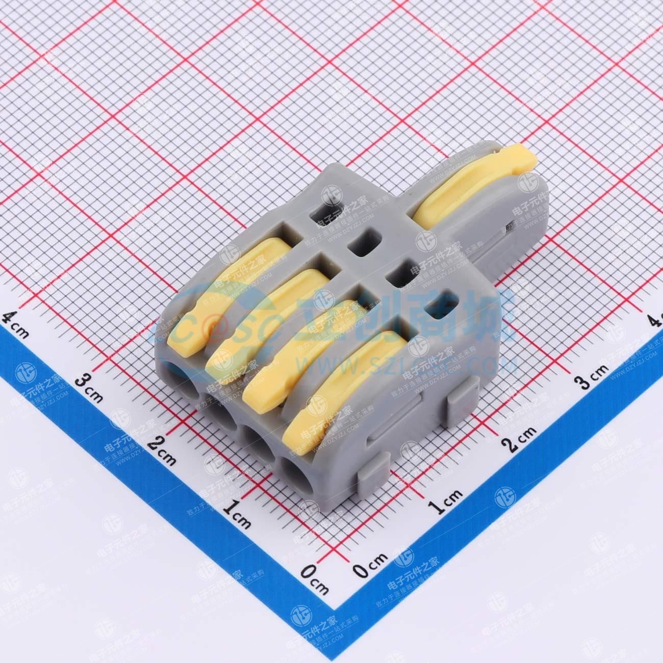 一进四出黄色接线端子