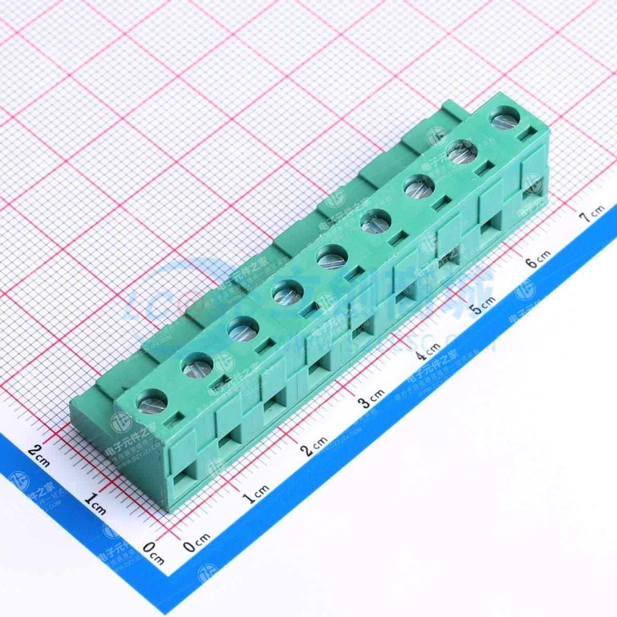 卡扣固定 1x9P 7.62mm 排数:1 每排P数:9 停产