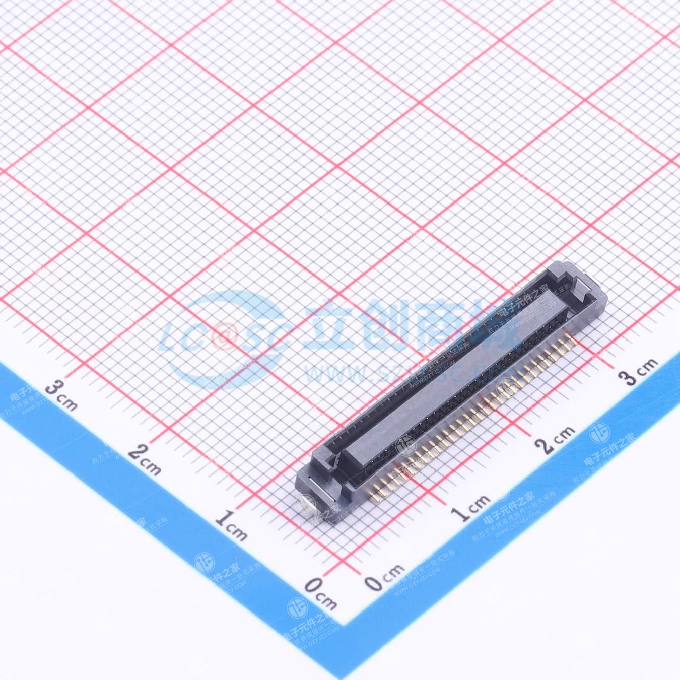 间距:0.8mm PIN:60P 母 立贴