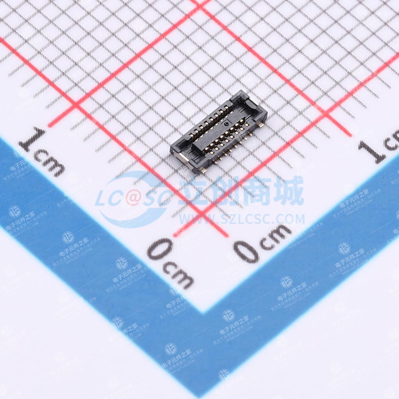 PIN:16P 间距:0.4mm 立贴
