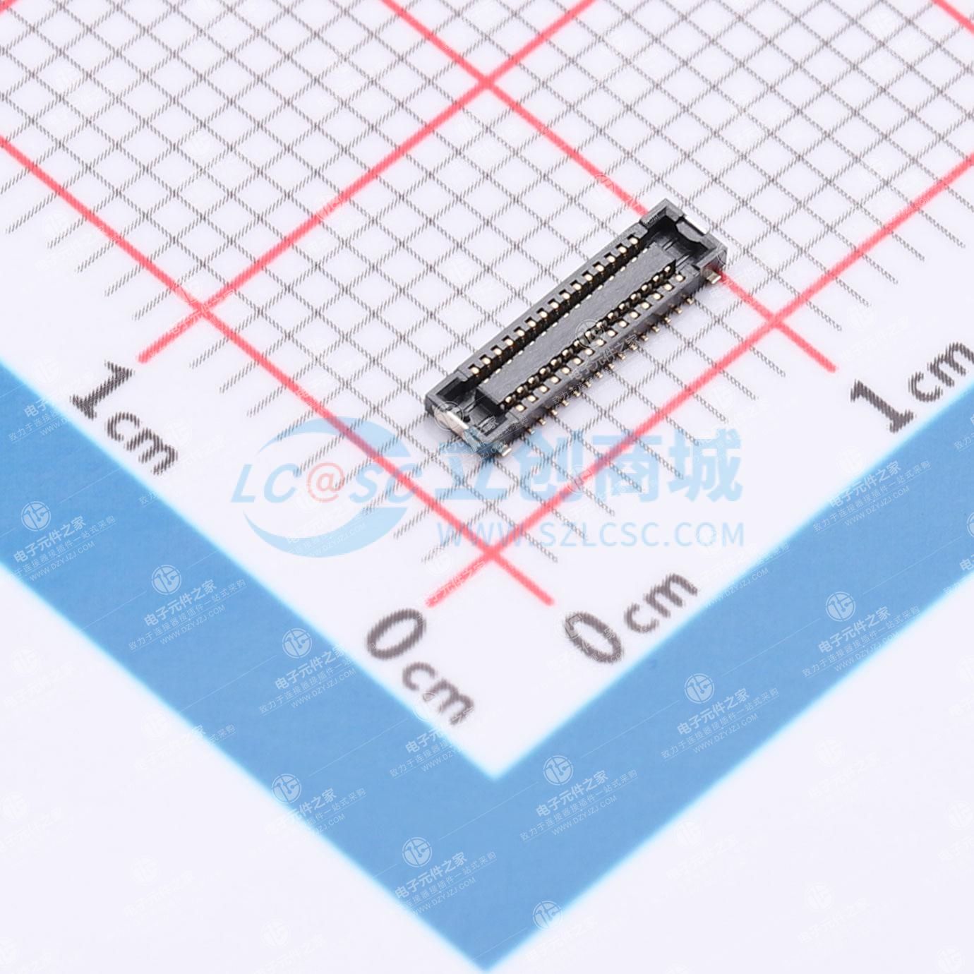 PIN:30P 间距:0.4mm 立贴