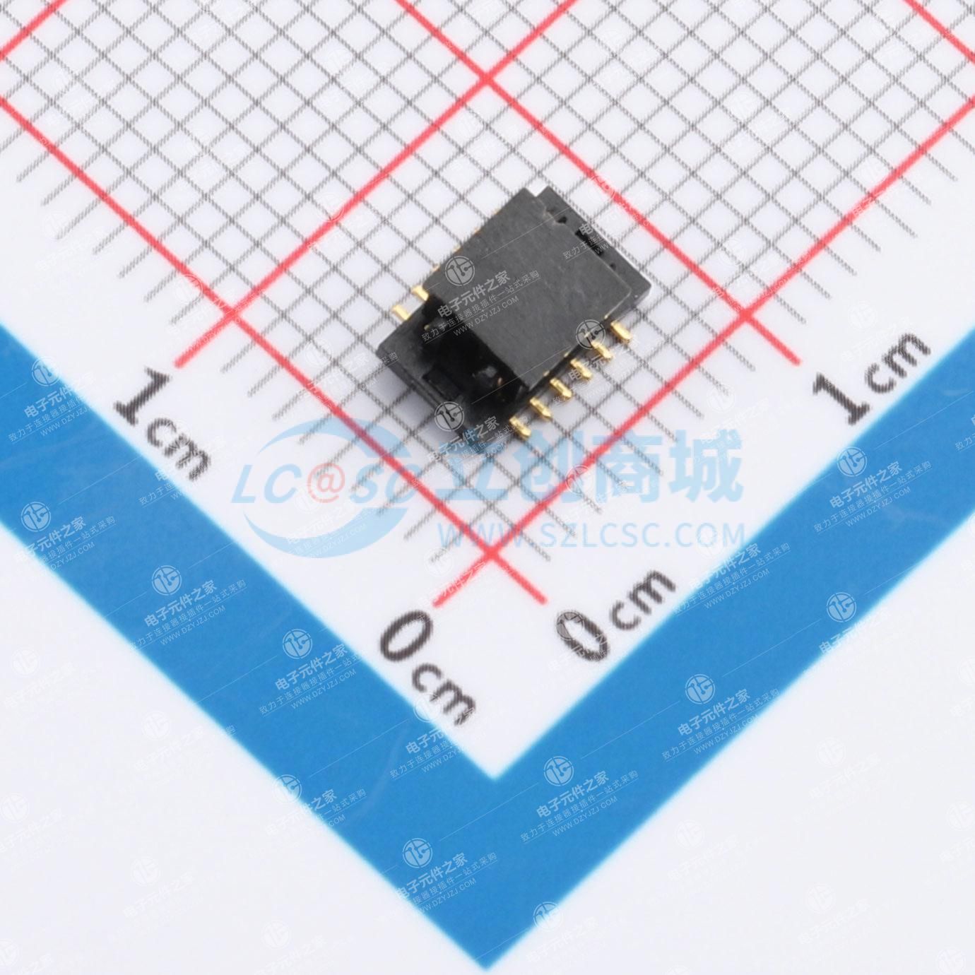 PIN:12P 间距:0.8mm 立贴