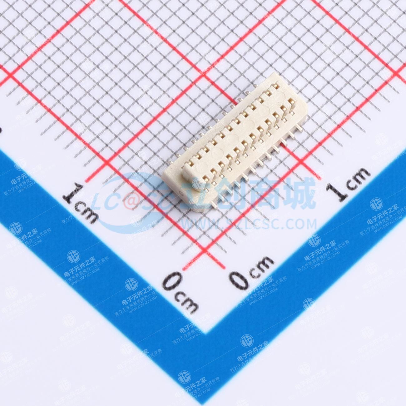 PIN:24P 间距:0.8mm 立贴