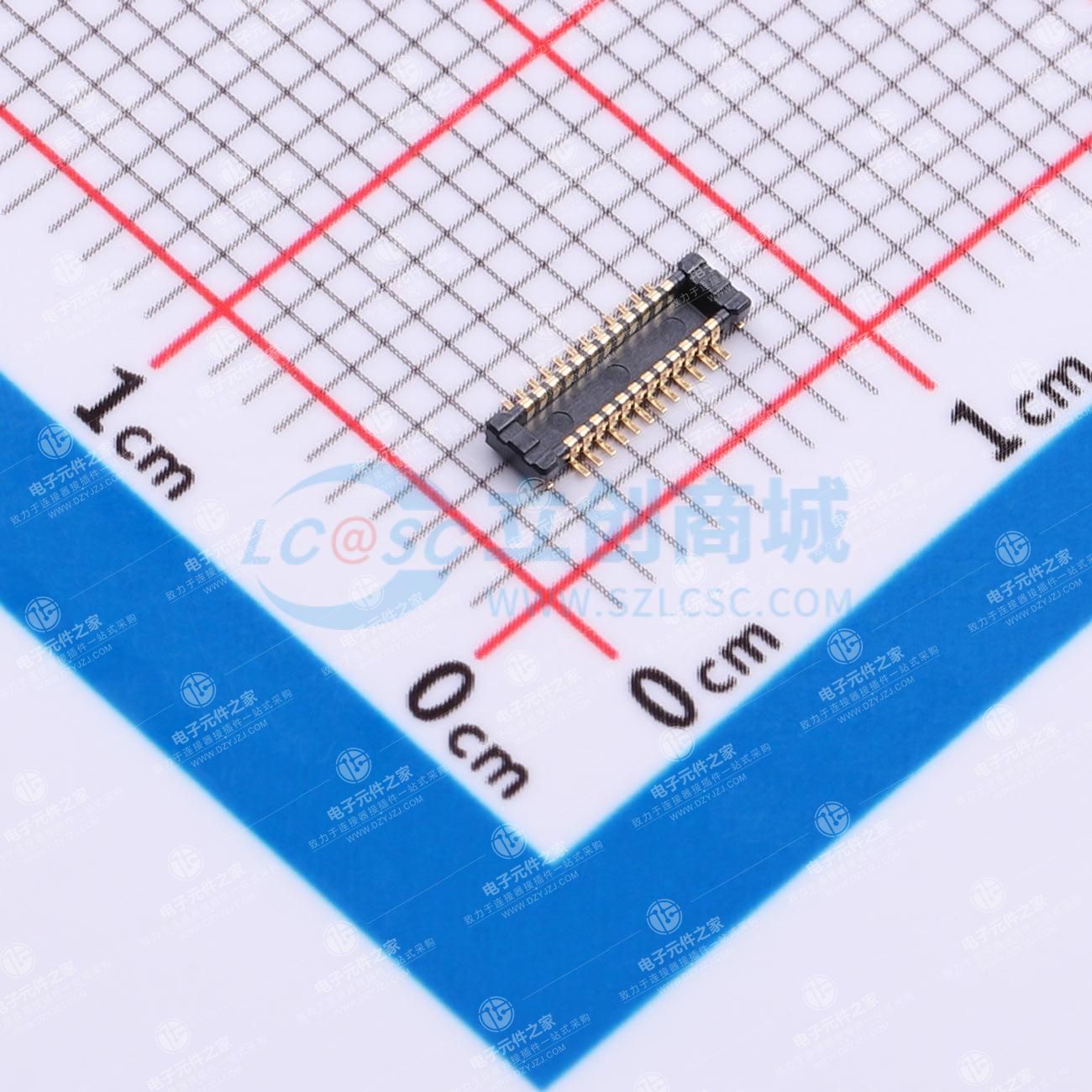PIN:24P 间距:0.4mm 立贴