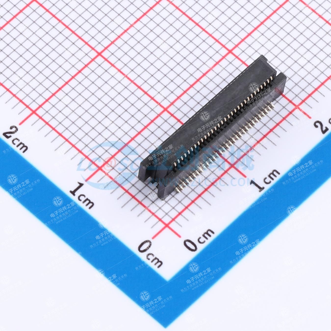 PIN:60P 间距:0.5mm 立贴
