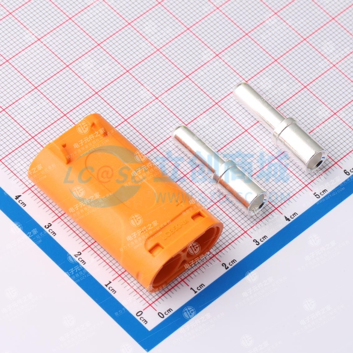 AMASS(艾迈斯)智能机器人连接器 采用紫铜导体 防震脱 耐高温 内接插头 直流大电流插头 2PIN 线式 公头LCB50-M