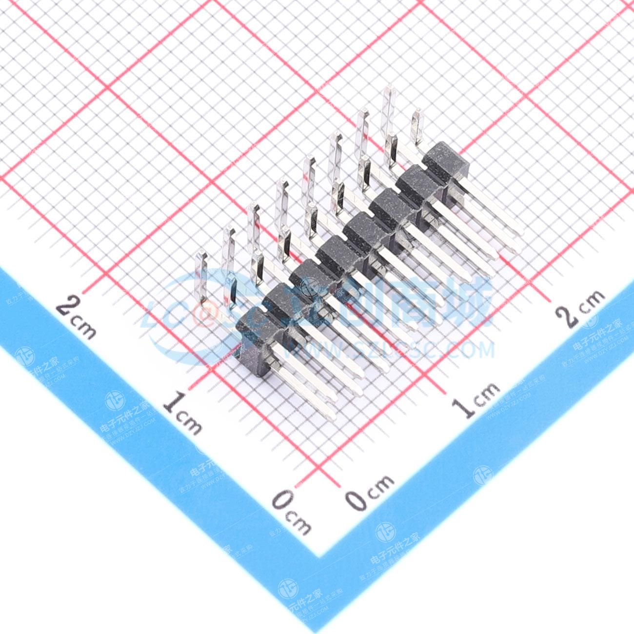 2x8P 间距:2.54mm 方针 弯插