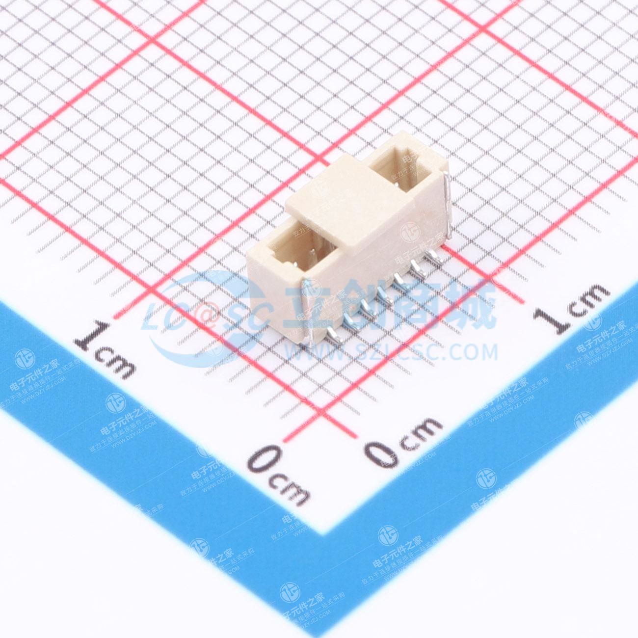 1x7P 间距:1mm 立贴