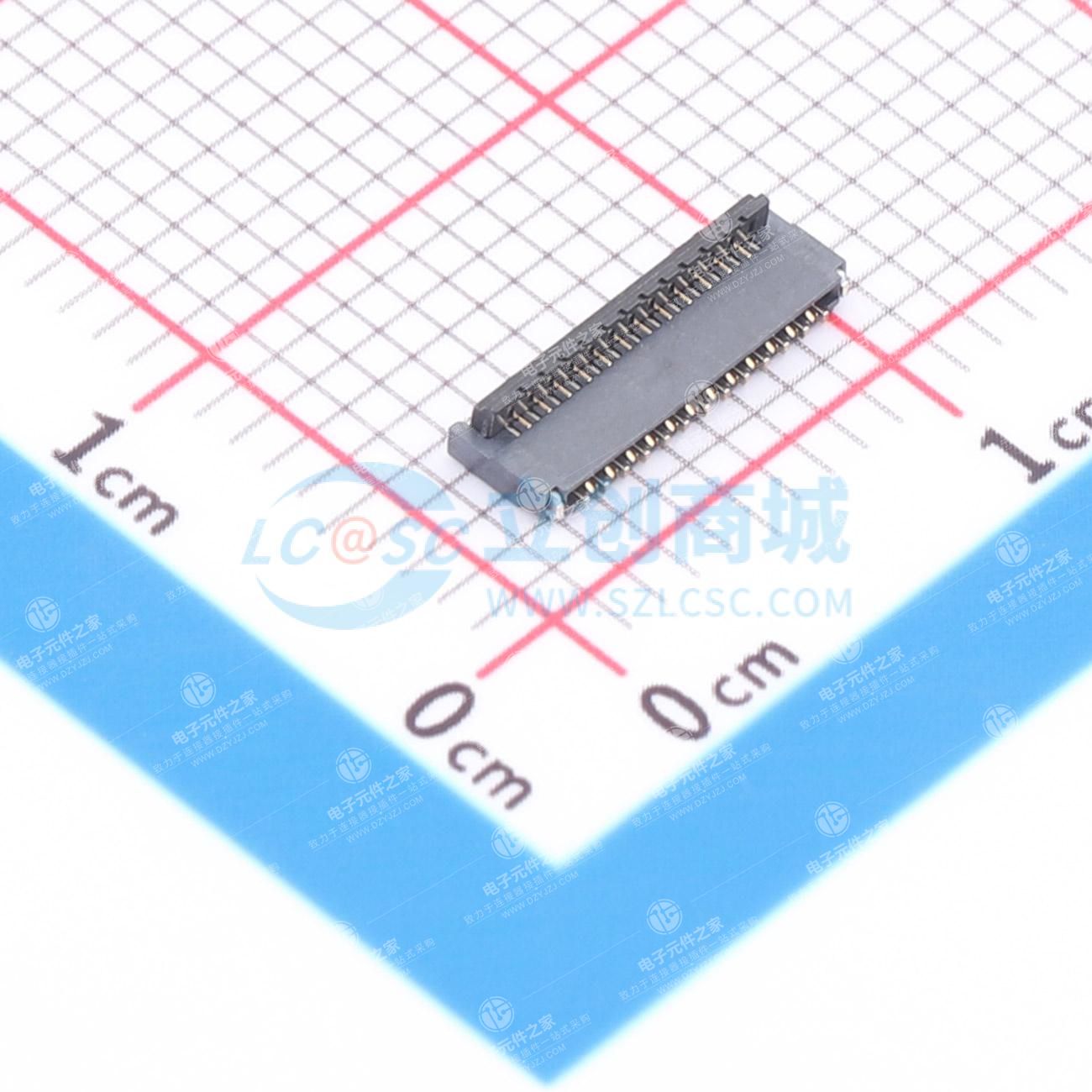 翻盖式 双侧触点/上下接 P数:25P 间距:0.3mm