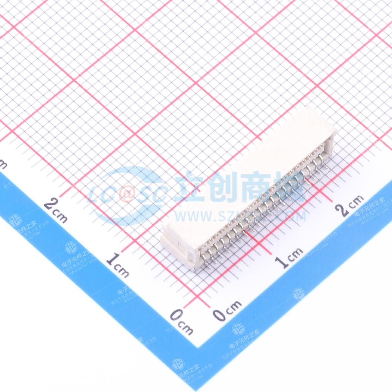 2x20P 间距:1mm 卧贴 系列:SHLD