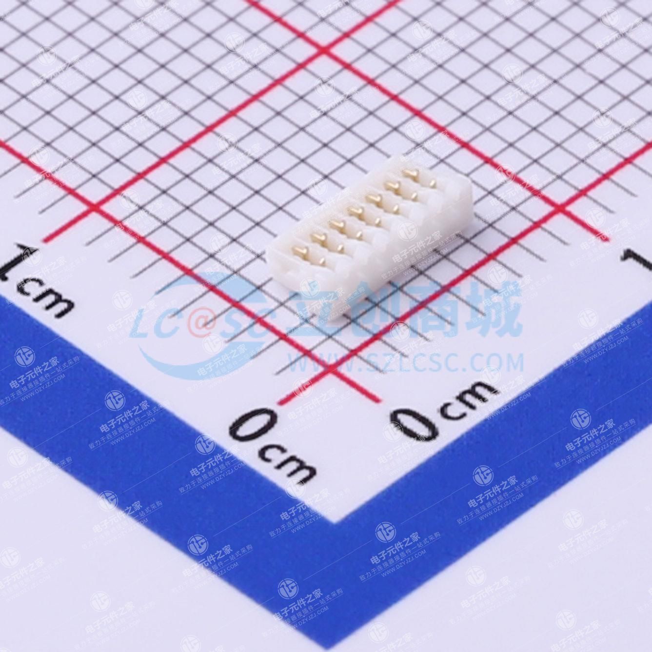 0.8mm 1x7P 排数:1 每排P数:7