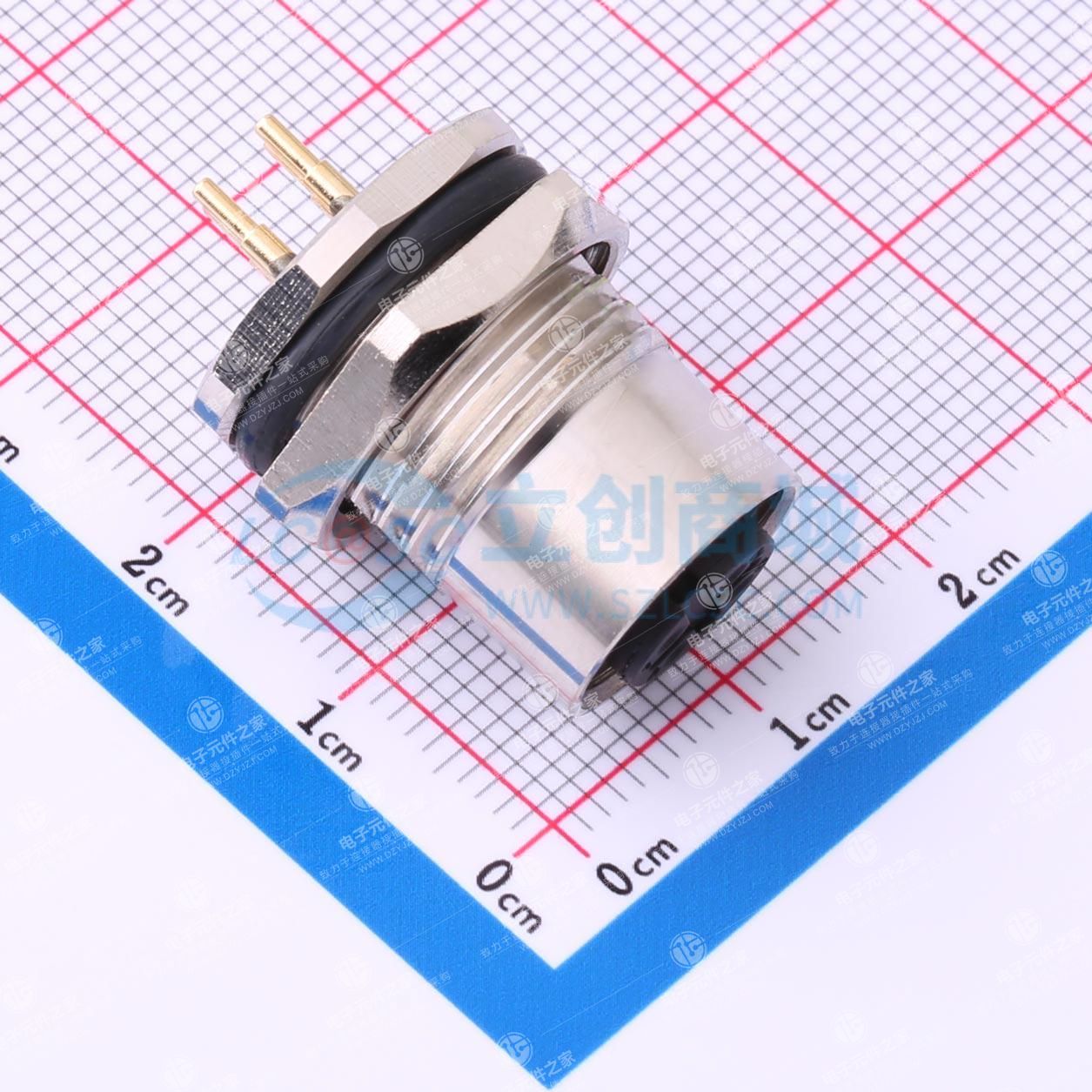 M12板后安装孔型插座PCB式