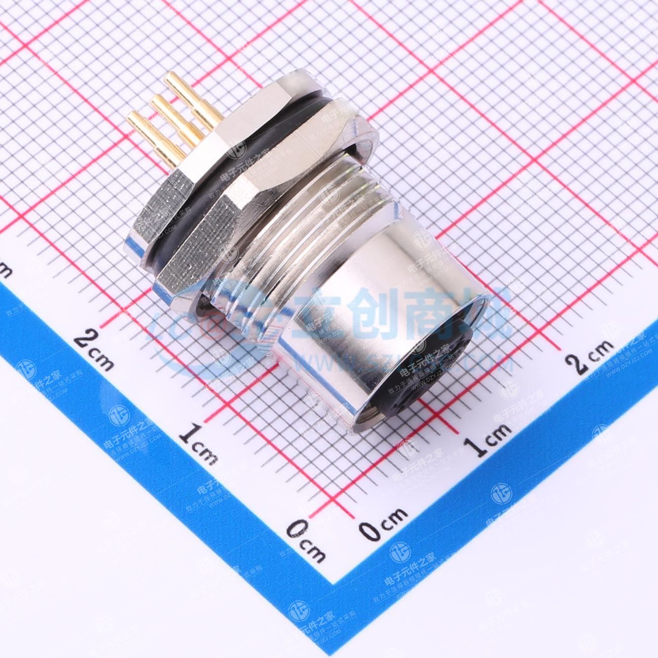 M12板后安装孔型插座PCB式