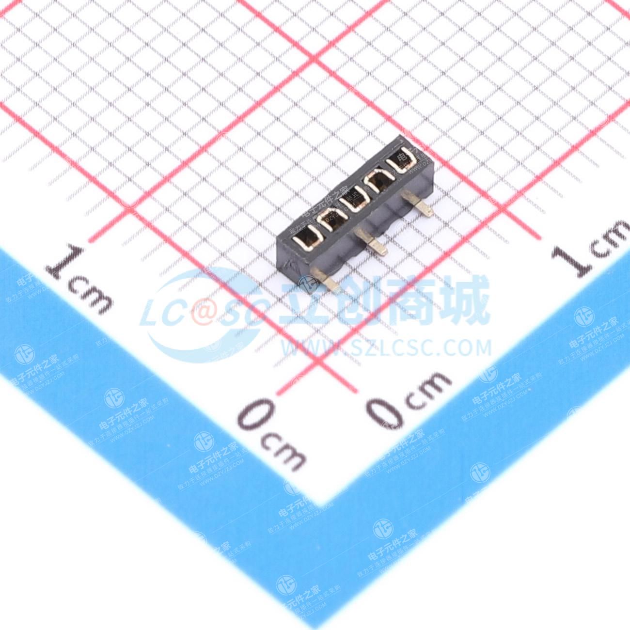 1x5P 间距:1.27mm 立贴