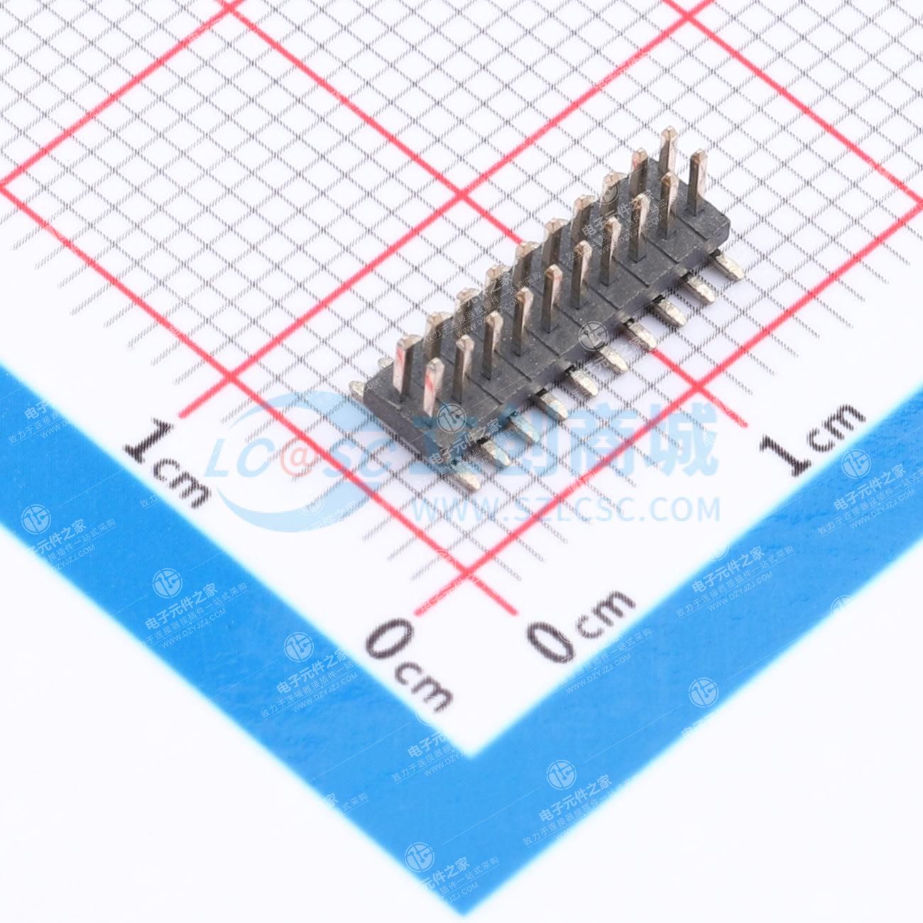 2x10P 间距:1.27mm 方针 立贴