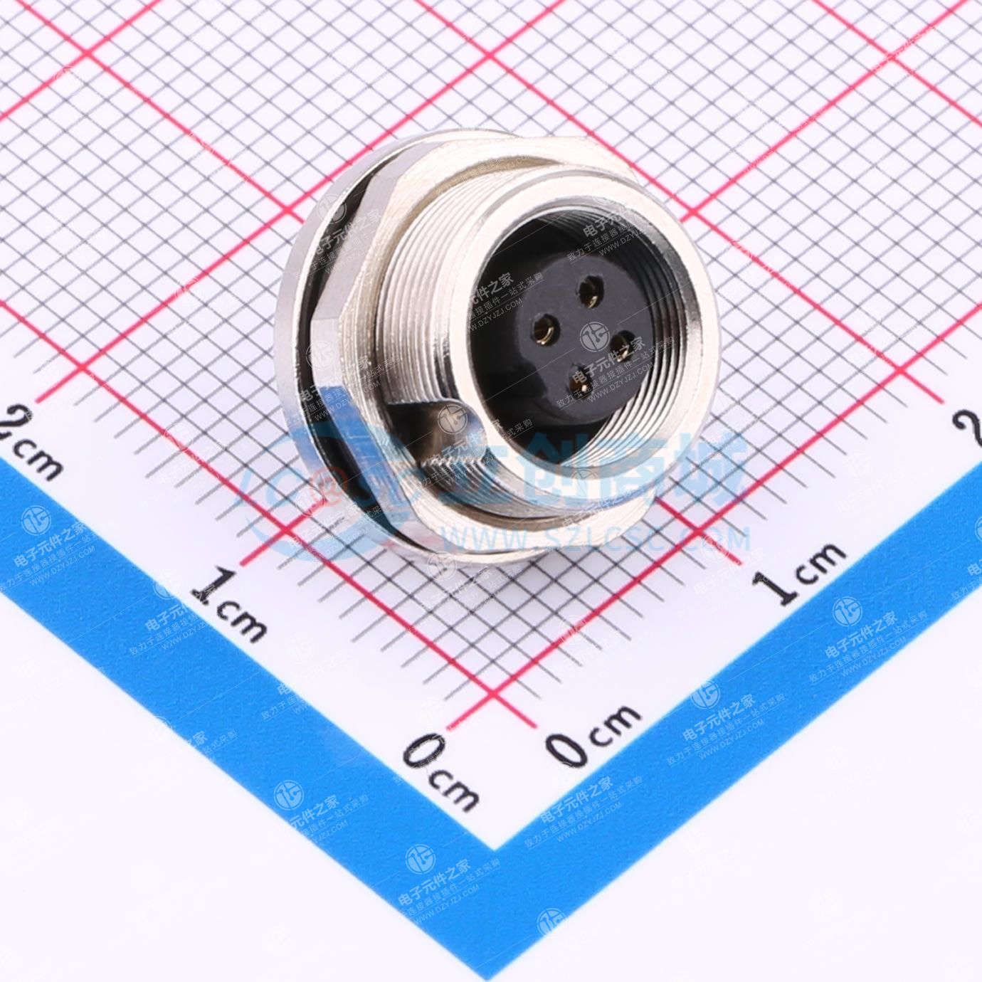 M9板后安装孔型插座PCB式欧标连接器