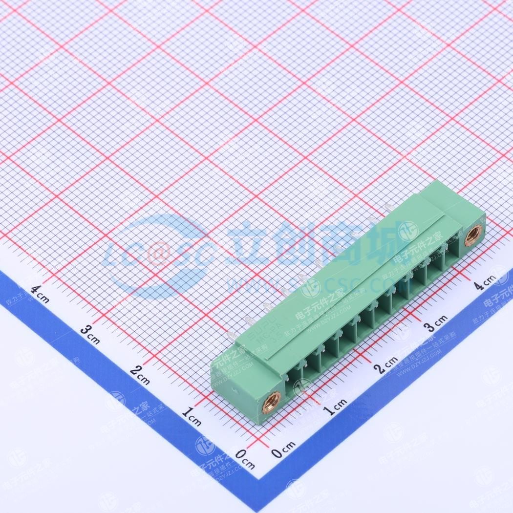 绿色 螺丝固定 1x10P 3.5mm 排数:1 每排P数:10