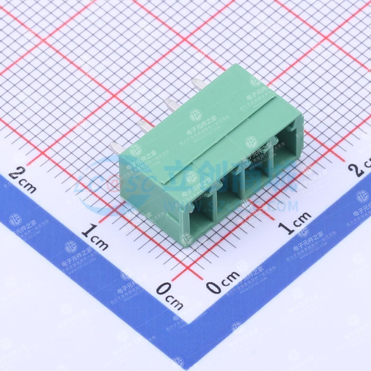 绿色 1x4P 3.81mm 排数:1 每排P数:4