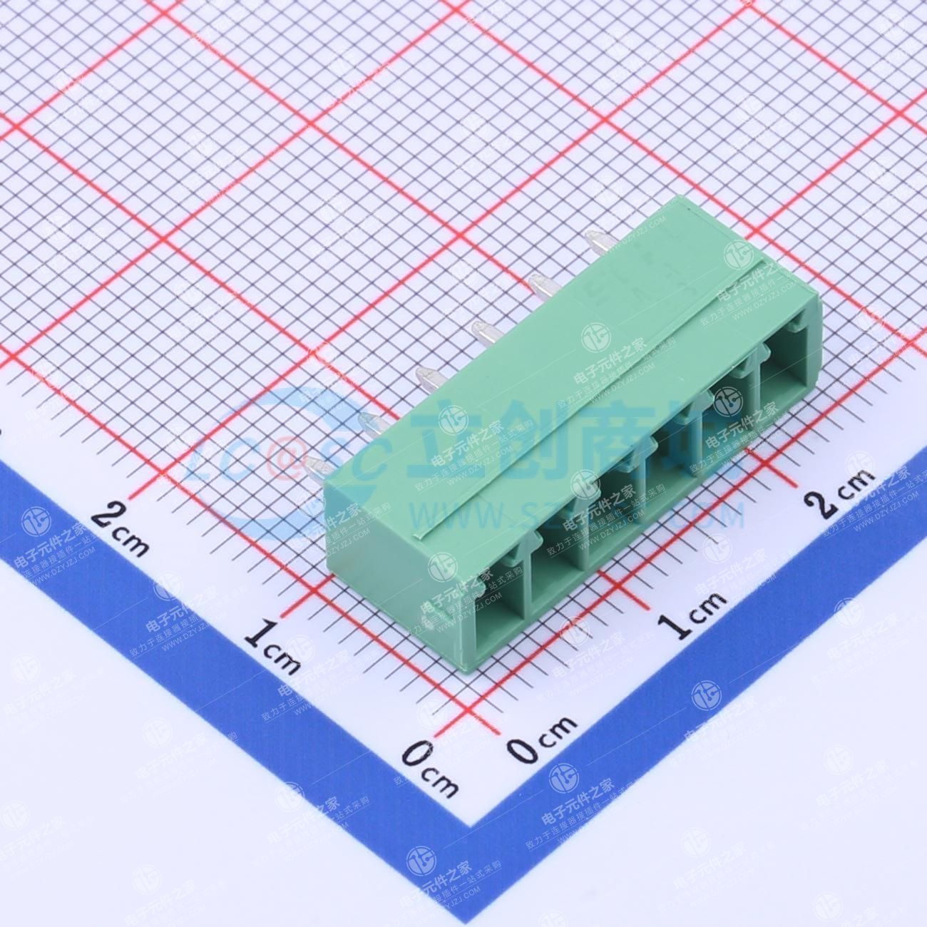 绿色 1x6P 3.81mm 排数:1 每排P数:6