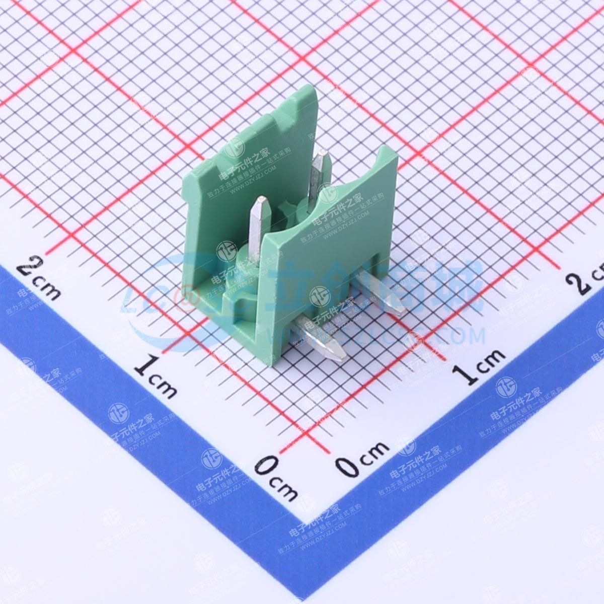 绿色 1x2P 5.08mm 排数:1 每排P数:2