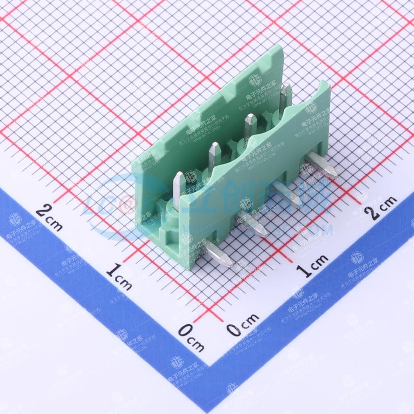 绿色 1x4P 5.08mm 排数:1 每排P数:4