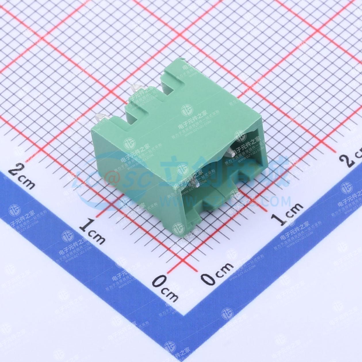 绿色 1x2P 5.08mm 排数:1 每排P数:2
