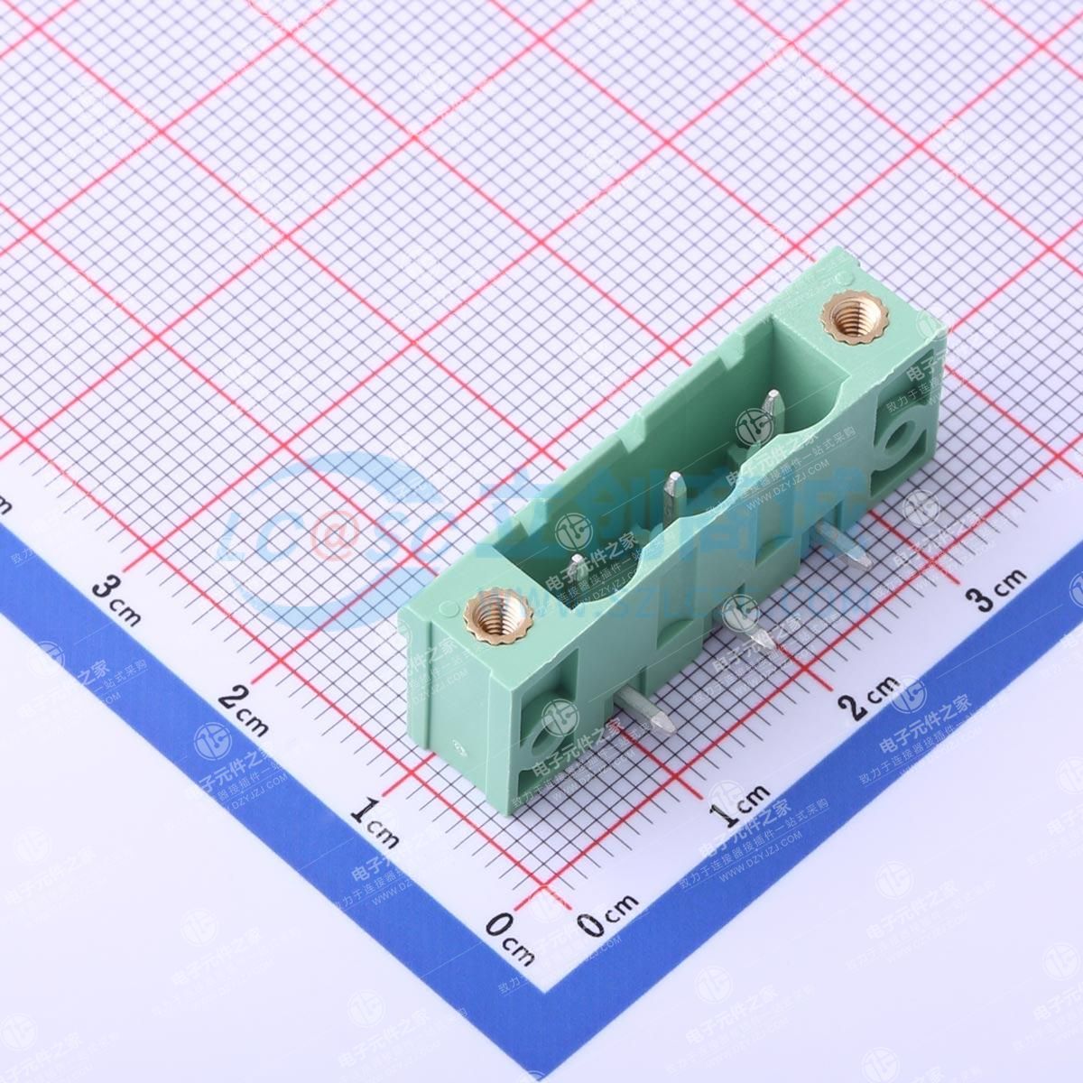 绿色 螺丝固定 1x3P 7.62mm 排数:1 每排P数:3