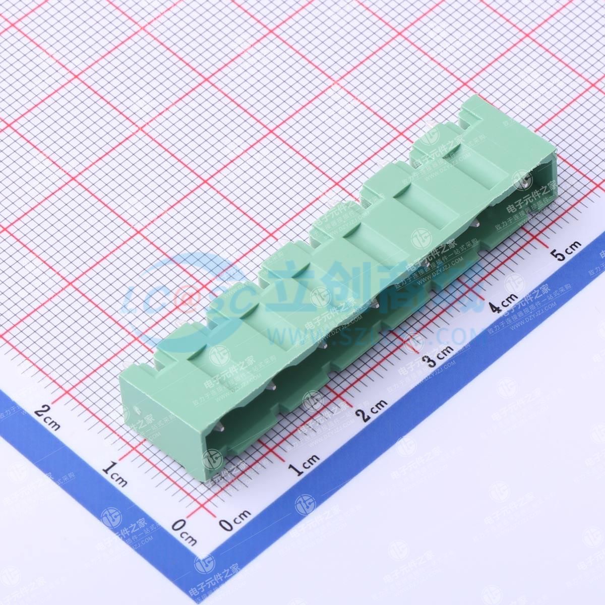 绿色 1x7P 7.62mm 排数:1 每排P数:7