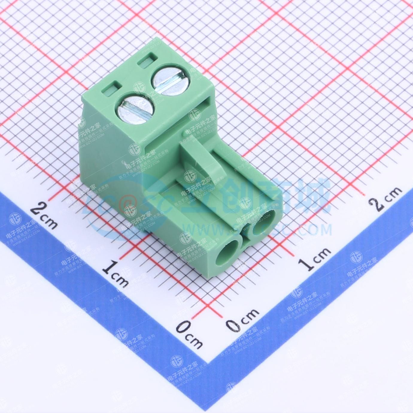 1x2P 5.08mm 排数:1 每排P数:2
