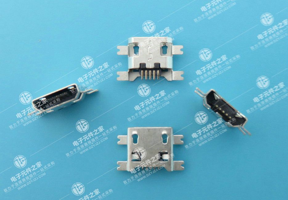 MICRO USB 四脚贴片沉板0.7 无边
