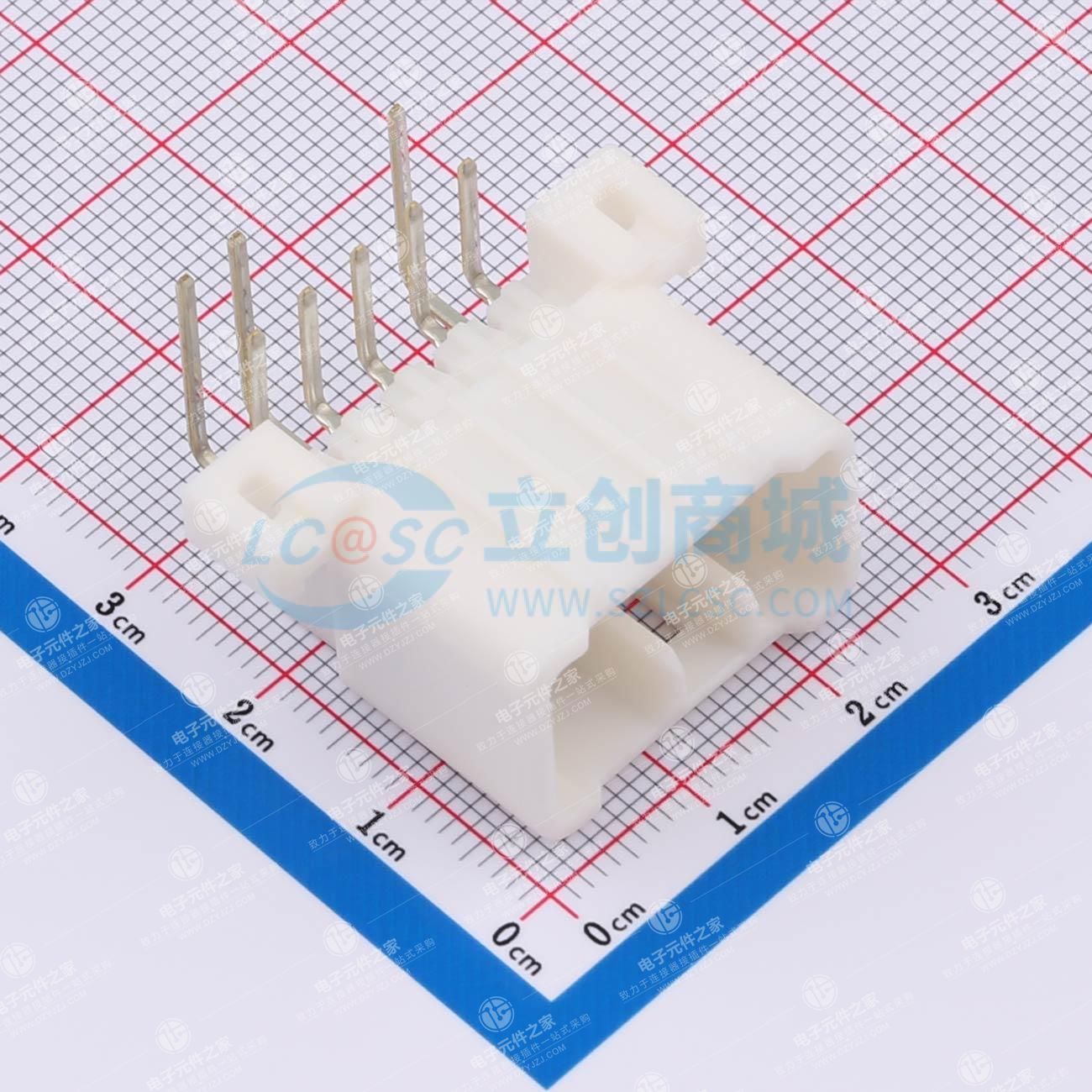 2x5P(缺2P) 间距:4mm 弯插