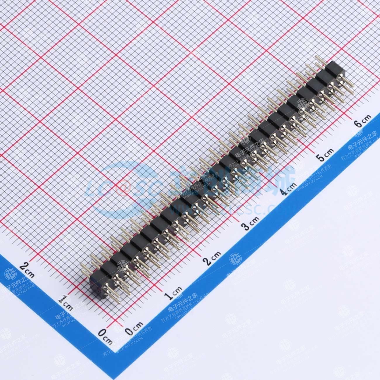 2x25P 间距:2.54mm 圆针 直插