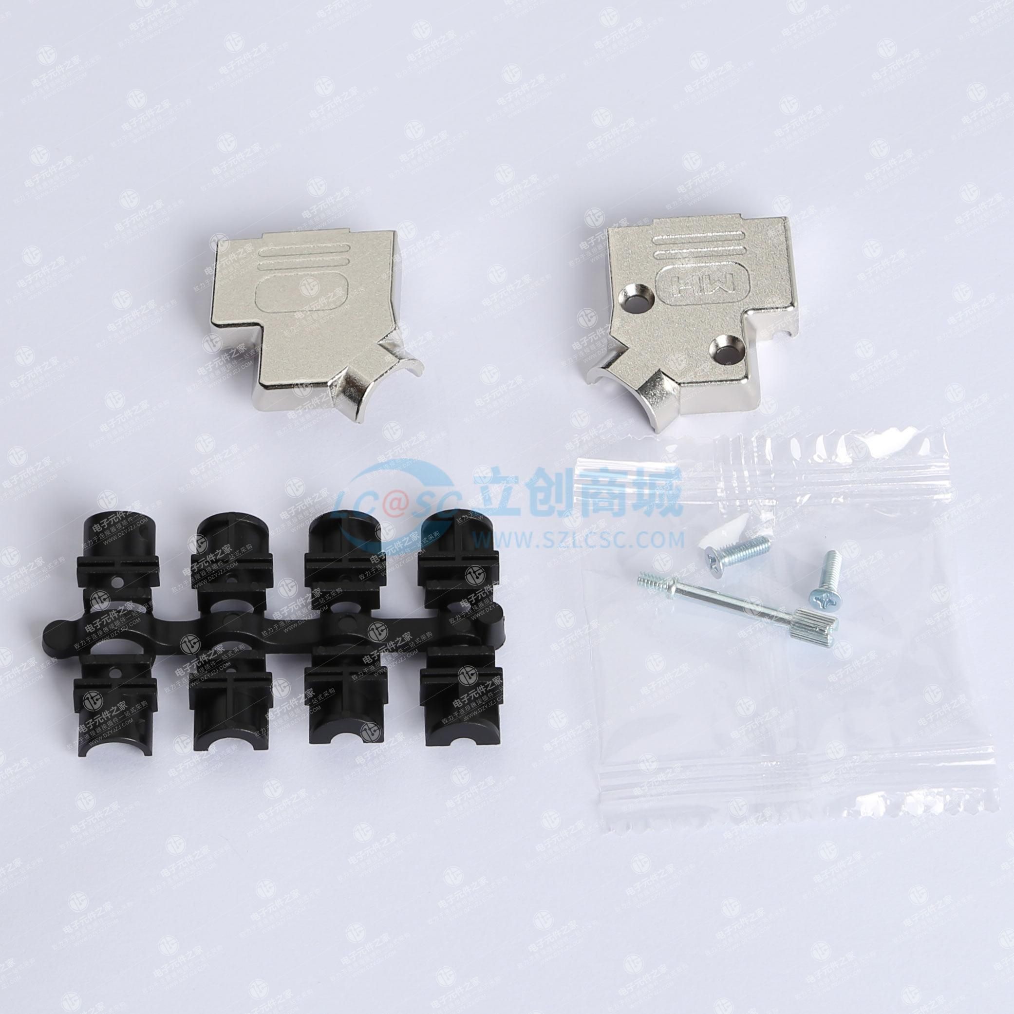 DSUB金属外壳45度侧出线9PIN