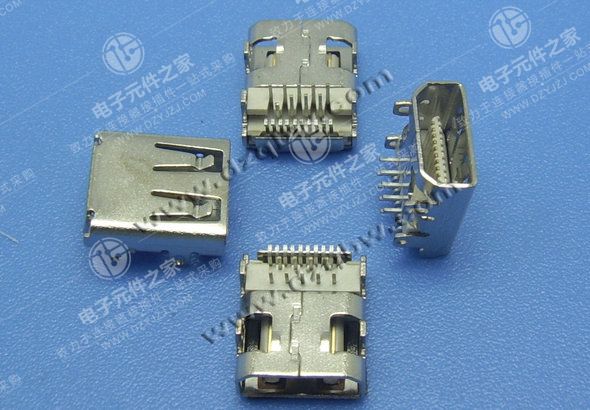 HDMI D TYPE 外壳DIP 端子DIP+SMT