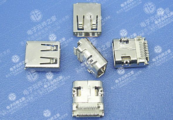 HDMI D TYPE SMT 四脚内贴型