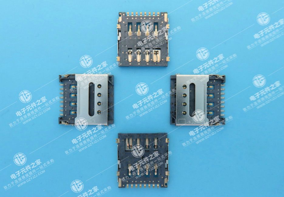 MICRO SIM 8P掀盖 1.5H 带检测PIN