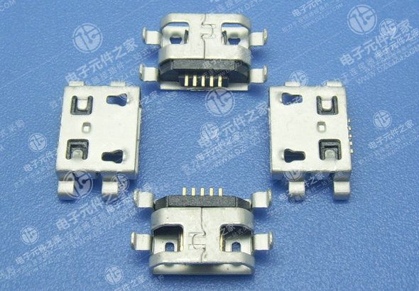 MICRO USB 四脚DIP 沉板0.8无卷边