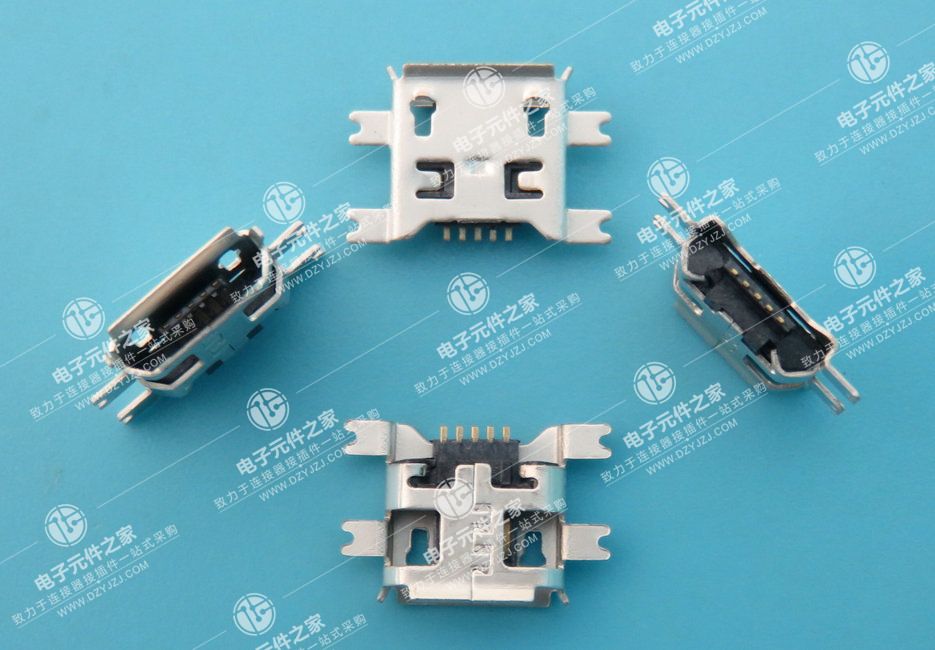 MICRO USB 沉板1.27 全贴片