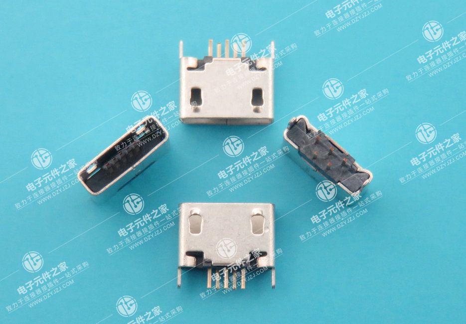 MICRO USB 180°DIP AB口无卷边