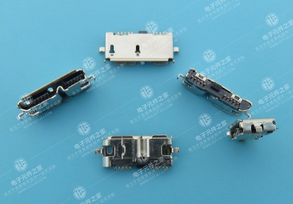 MICRO USB 3.0 两脚沉板