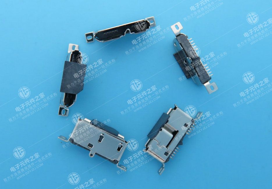 MICRO USB 3.0 立式贴片 有卷边