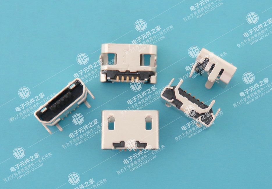 MICRO USB 5PIN 小牛角7.15-4.85无卷边无柱