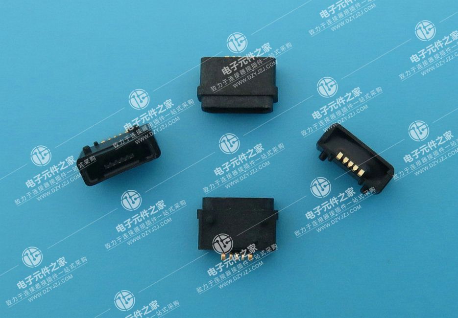 MICRO USB 5P B口 防水全塑SMT