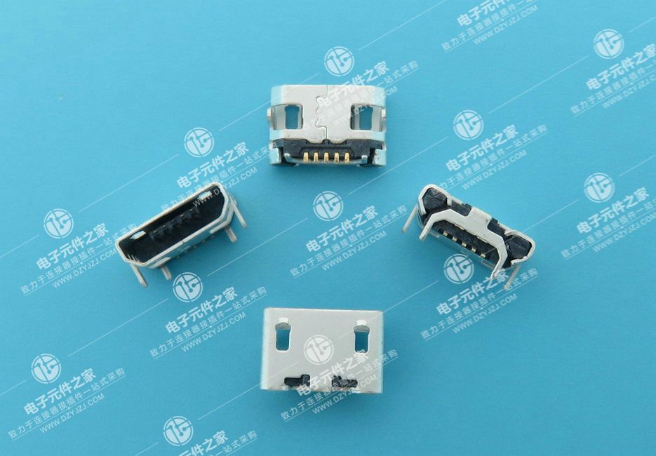 MICRO USB 5PIN 小牛角7.15-4.85无卷边无柱
