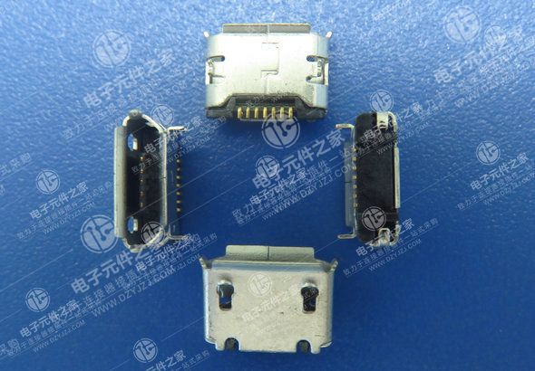 MICRO USB 7P插板5.65 无柱
