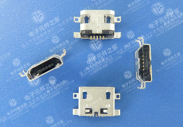 MICRO USB 四脚DIP 沉板0.8无卷边