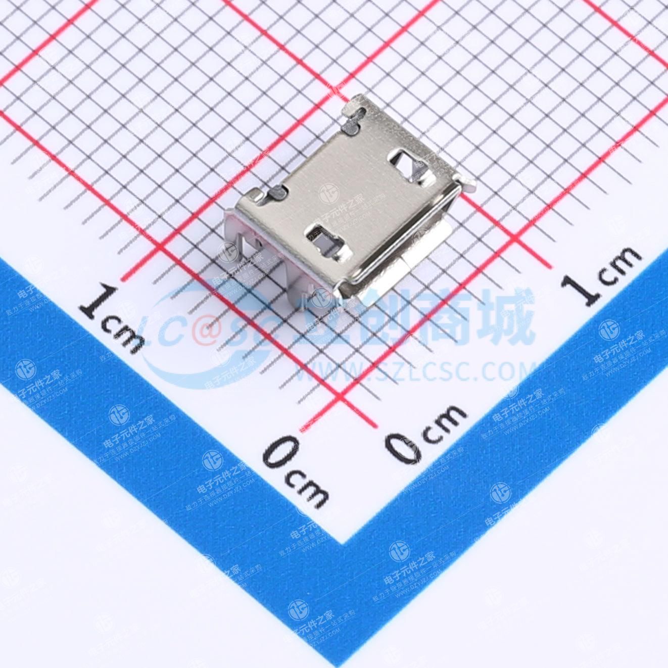Micro-B 母 卧贴