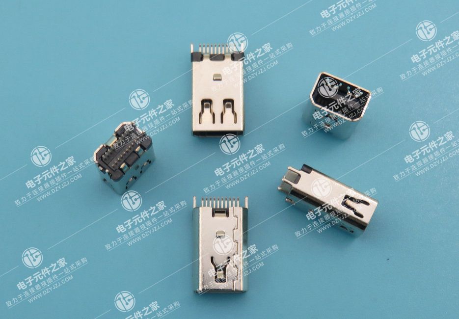 MINI DP 母座夹板1.6 弯脚端子